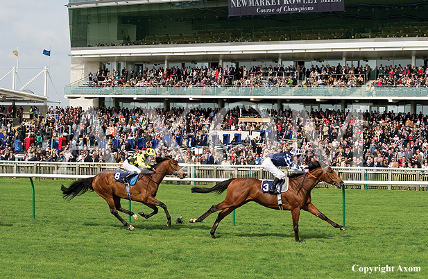 Diescentric winning the Wood Ditton Stakes at Newmarket